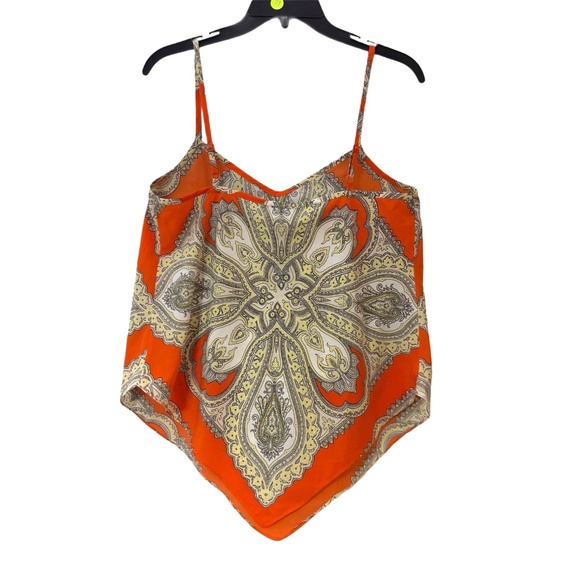 INC Handkerchief Top Blouse Bandana Print Sleeveless Adjustable Cami NEW Size 8 - Picture 3 of 4
